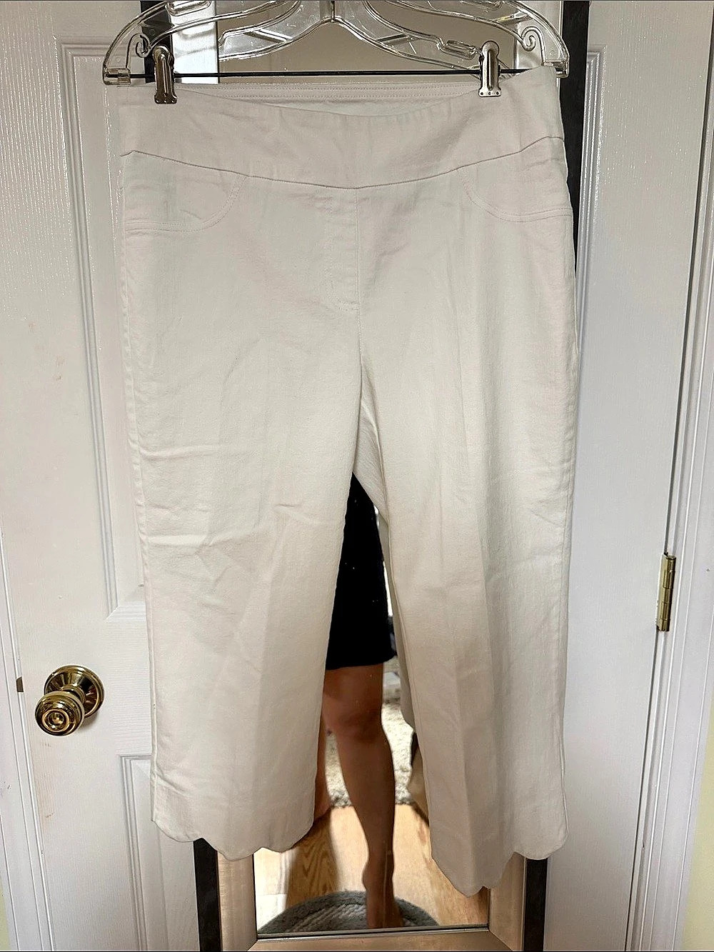 Frye Rd. petite Cropped Pant Cropped Straight Leg Pants White Size 10P